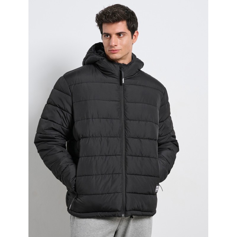 BodyTalk Ανδρικό μπουφάν με κουκούλα μαύρο