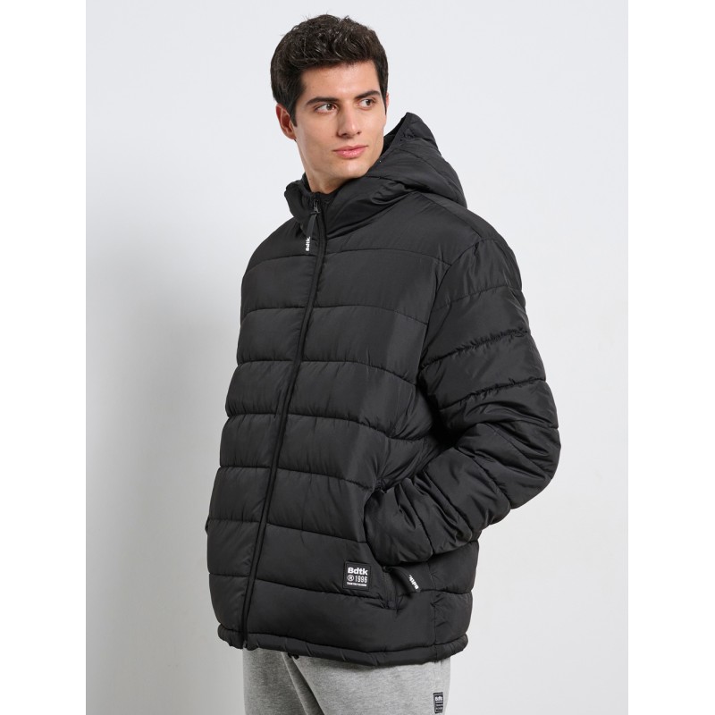 BodyTalk Ανδρικό μπουφάν με κουκούλα μαύρο