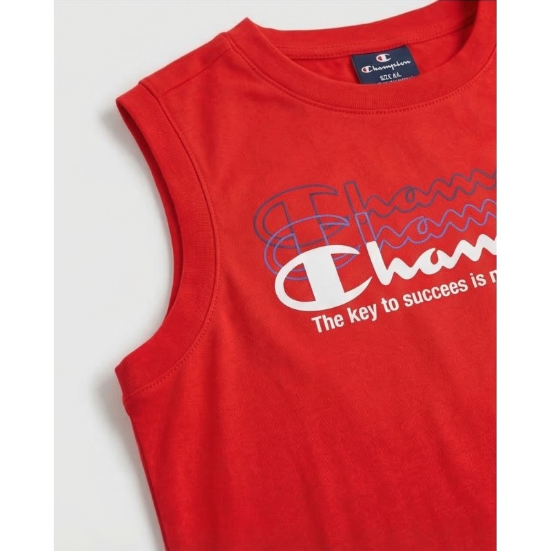 Champion Παιδικό σετ αμάνικη μπλούζα & βερμούδα για αγόρι κόκκινο