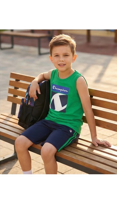 Champion Παιδκό σετ αμάνικη μπλούζα & βερμούδα πράσινο Champion Παιδκό σετ αμάνικη μπλούζα & βερμούδα πράσινο