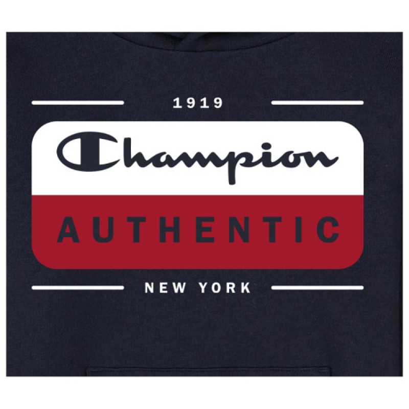 Champion Παιδική μπλούζα φούτερ με κουκούλα για αγόρι μπλε