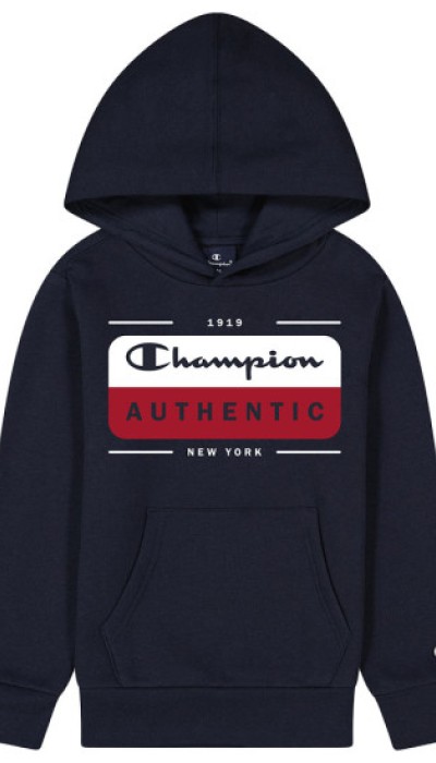 Champion Παιδική μπλούζα φούτερ με κουκούλα για αγόρι μπλε
