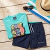 Champion Παιδικό σετ κοντομάνικη μπλούζα & σορτς μαγιό για αγόρι πράσινο Champion Παιδικό σετ κοντομάνικη μπλούζα & σορτς μαγιό για αγόρι πράσινο