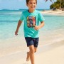 Champion Παιδικό σετ κοντομάνικη μπλούζα & σορτς μαγιό για αγόρι πράσινο