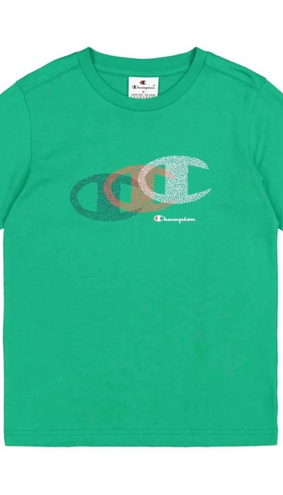 Champion Ανδρική κοντομάνικη μπλούζα με τύπωμα πράσινη