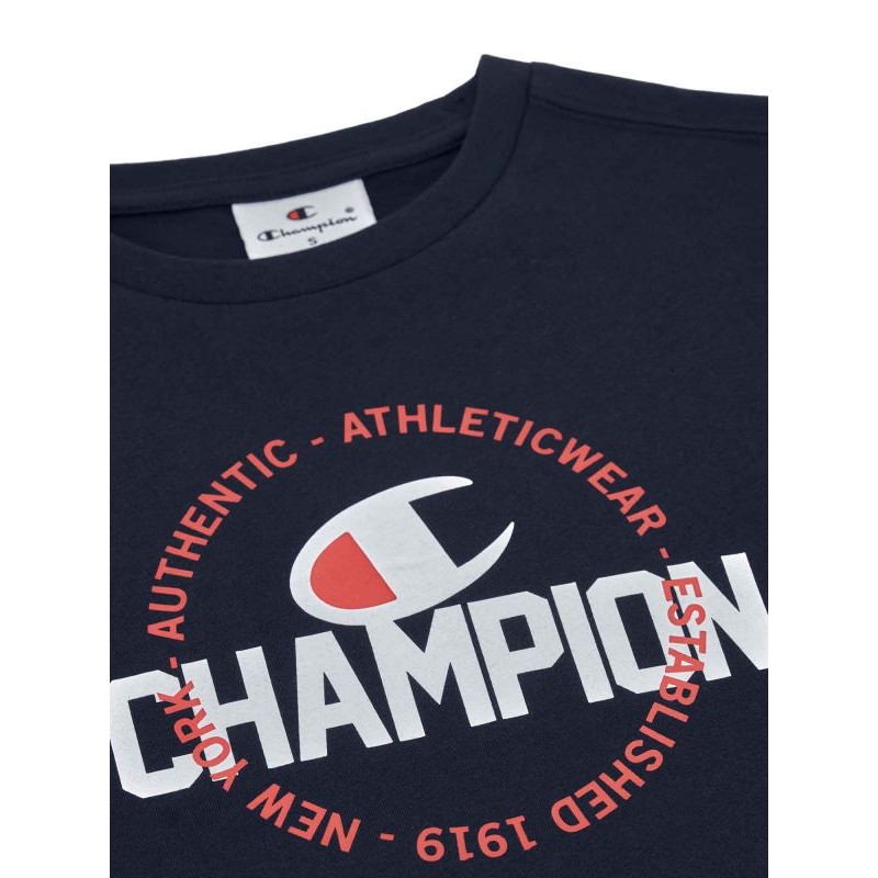 Champion Παιδικό αθλητικό σετ μπλούζα και βερμούδα μπλε Champion Παιδικό αθλητικό σετ μπλούζα και βερμούδα μπλε