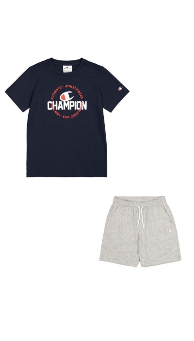 Champion Παιδικό αθλητικό σετ μπλούζα και βερμούδα μπλε