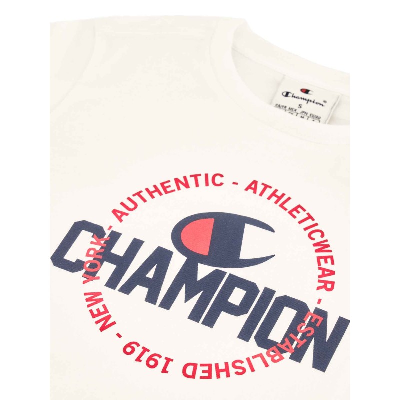 Champion Παιδικό αθλητικό σετ μπλούζα και βερμούδα άσπρο