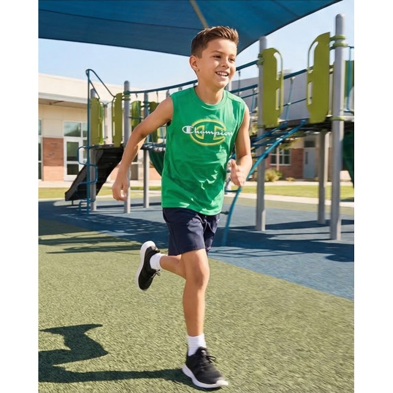 Champion Παιδκό σετ αμάνικη μπλούζα & βερμούδα πράσινο