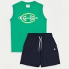 Champion Παιδκό σετ αμάνικη μπλούζα & βερμούδα πράσινο
