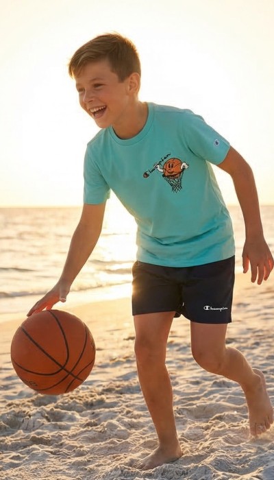 Champion Παιδικό σετ κοντομάνικη μπλούζα & σορτς μαγιό για αγόρι