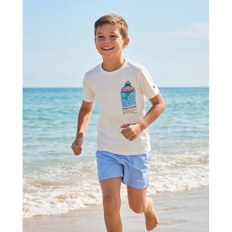 Champion Παιδικό σετ κοντομάνικη μπλούζα & σορτς μαγιό για αγόρι Champion Παιδικό σετ κοντομάνικη μπλούζα & σορτς μαγιό για αγόρι