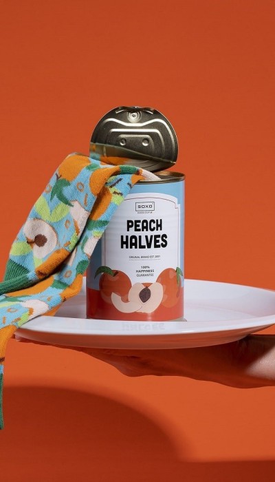 Soxo Unisex Κάλτσες Peach Halves