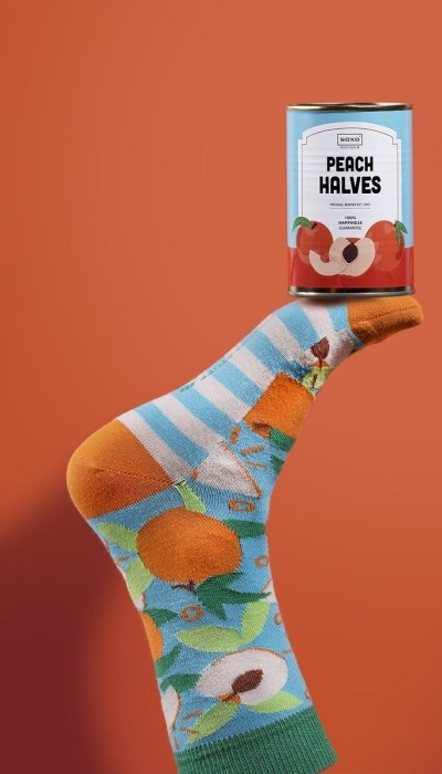 Soxo Unisex Κάλτσες Peach Halves