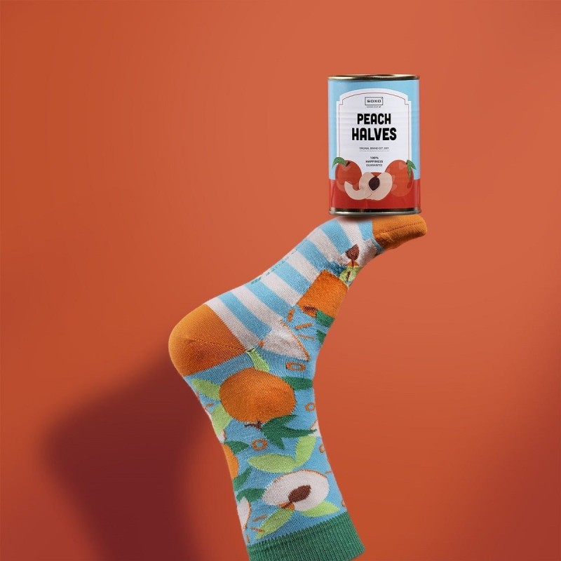 Soxo Unisex Κάλτσες Peach Halves
