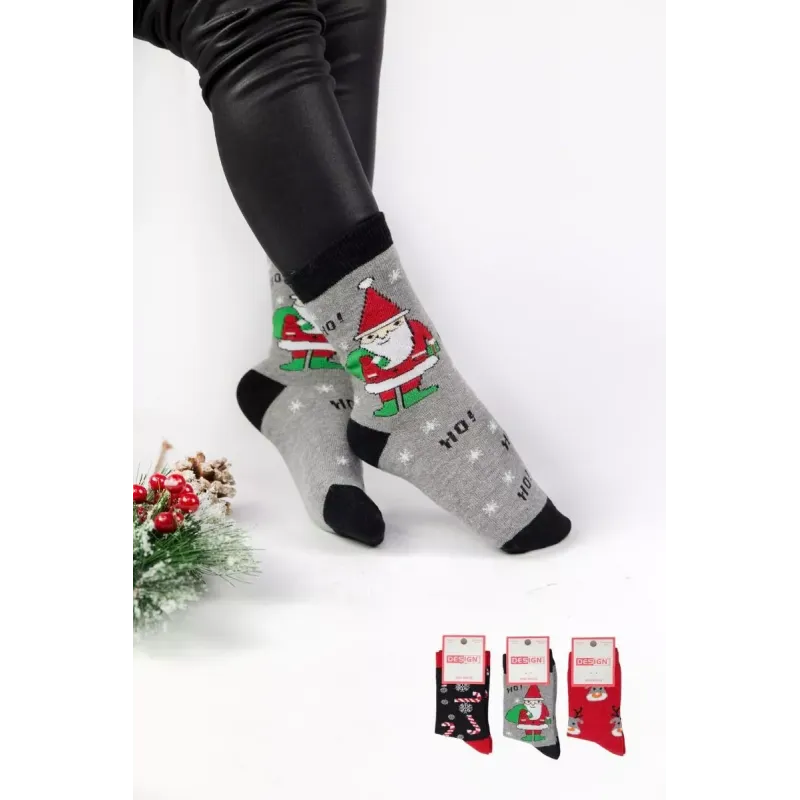 Design Παιδικές Χριστουγεννιάτικες κάλτσες 3 ζεύγη 