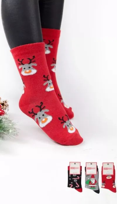 Design Παιδικές Χριστουγεννιάτικες κάλτσες 3 ζεύγη 