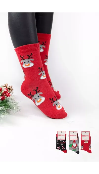 Design Παιδικές Χριστουγεννιάτικες κάλτσες 3 ζεύγη 