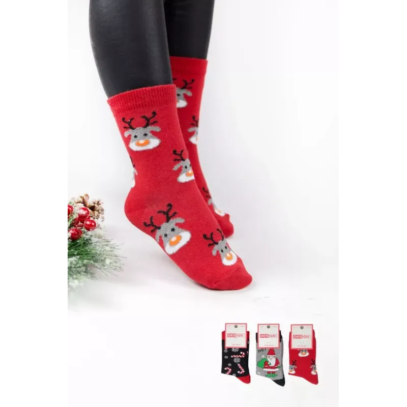 Design Παιδικές Χριστουγεννιάτικες κάλτσες 3 ζεύγη 
