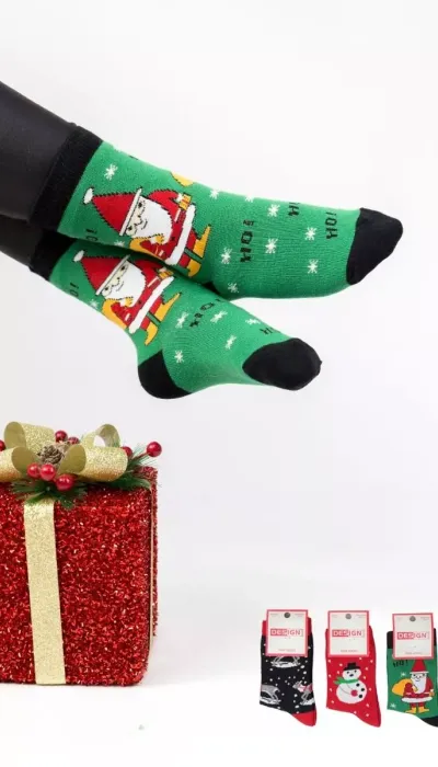 Design Παιδικές Χριστουγεννιάτικες κάλτσες 3 ζεύγη 