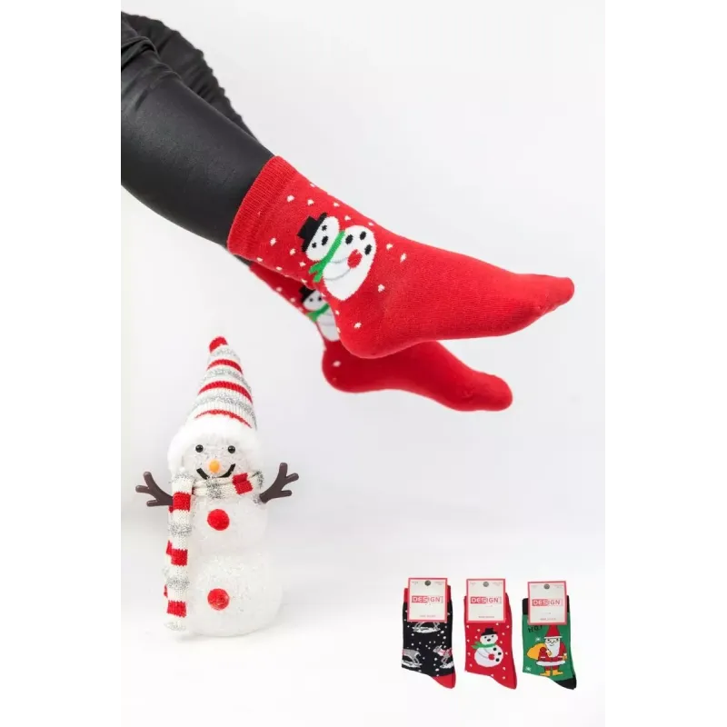 Design Παιδικές Χριστουγεννιάτικες κάλτσες 3 ζεύγη 