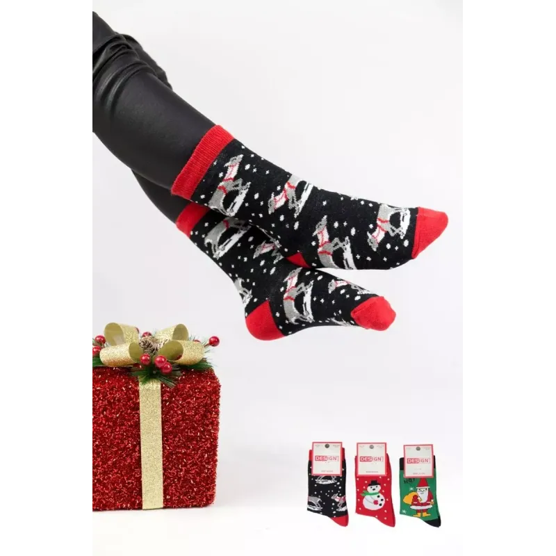 Design Παιδικές Χριστουγεννιάτικες κάλτσες 3 ζεύγη 