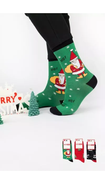 Design Unisex Χριστουγεννιάτικες κάλτσες 3 ζεύγη Design Unisex Χριστουγεννιάτικες κάλτσες 3 ζεύγη