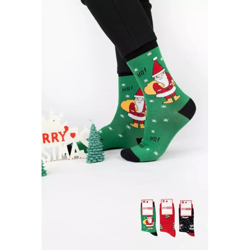 Design Unisex Χριστουγεννιάτικες κάλτσες 3 ζεύγη 