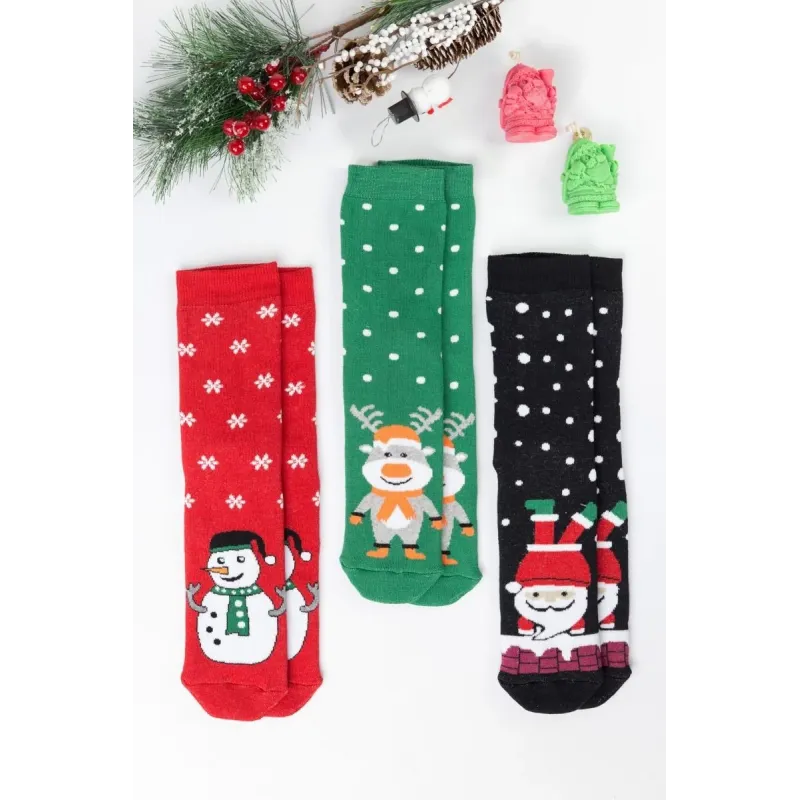Design Unisex Χριστουγεννιάτικες κάλτσες 3 ζεύγη 