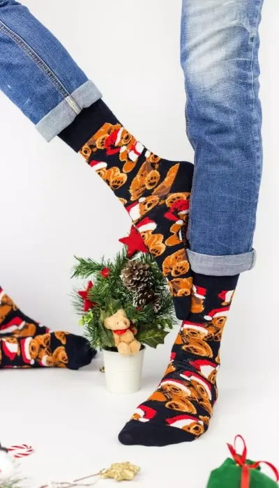 John Frank Ανδρικές Fashion Κάλτσες Teddy