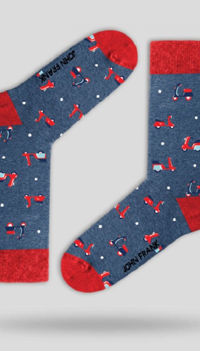 John Frank Ανδρικές Fashion Κάλτσες SCOOTER