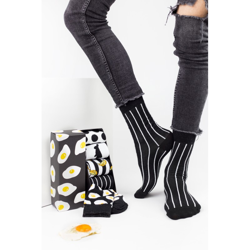 Livoni Κάλτσες fashion B&W 5 Ζευγάρια Livoni Κάλτσες fashion B&W 5 Ζευγάρια