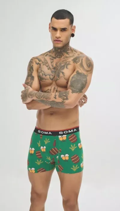 Soma Ανδρικό Boxer με σχέδια BARREL Βαμβακερό
