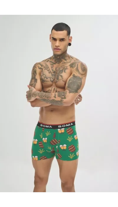 Soma Ανδρικό Boxer με σχέδια BARREL Βαμβακερό