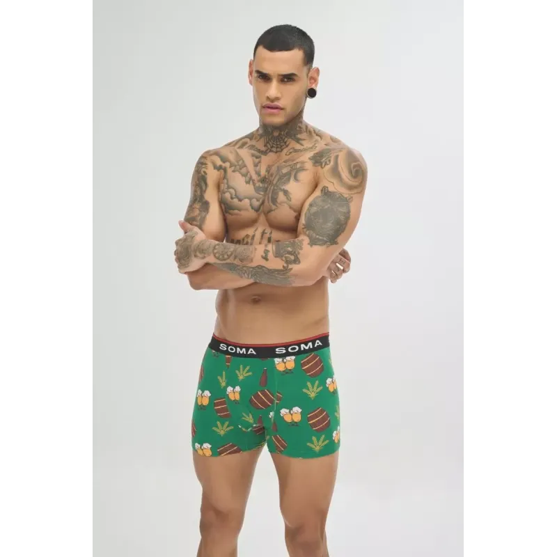 Soma Ανδρικό Boxer με σχέδια BARREL Βαμβακερό Soma Ανδρικό Boxer με σχέδια BARREL Βαμβακερό