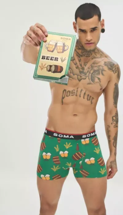 Soma Ανδρικό Boxer με σχέδια BARREL Βαμβακερό Soma Ανδρικό Boxer με σχέδια BARREL Βαμβακερό