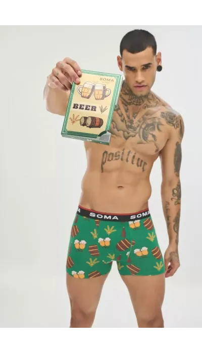 Soma Ανδρικό Boxer με σχέδια BARREL Βαμβακερό