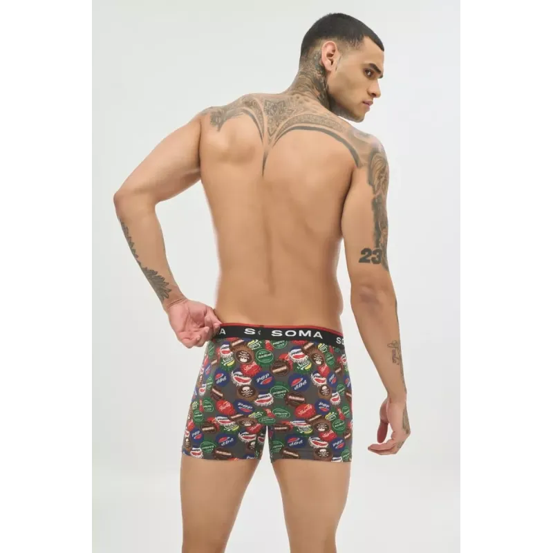 Soma Ανδρικό Boxer με σχέδια SOFT DRINKS Βαμβακερό Soma Ανδρικό Boxer με σχέδια SOFT DRINKS Βαμβακερό