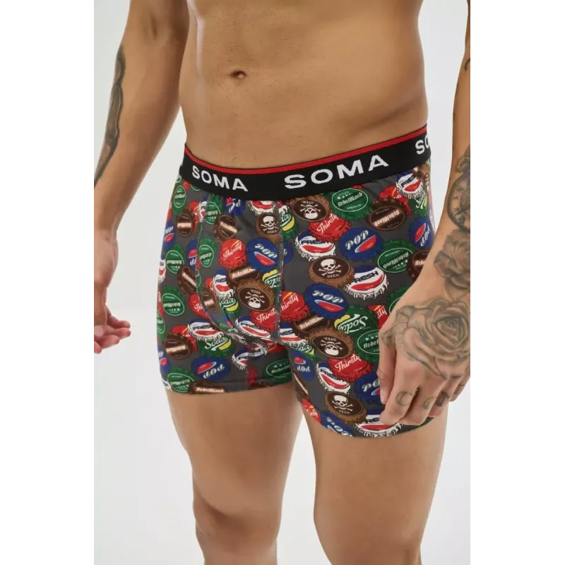Soma Ανδρικό Boxer με σχέδια SOFT DRINKS Βαμβακερό Soma Ανδρικό Boxer με σχέδια SOFT DRINKS Βαμβακερό