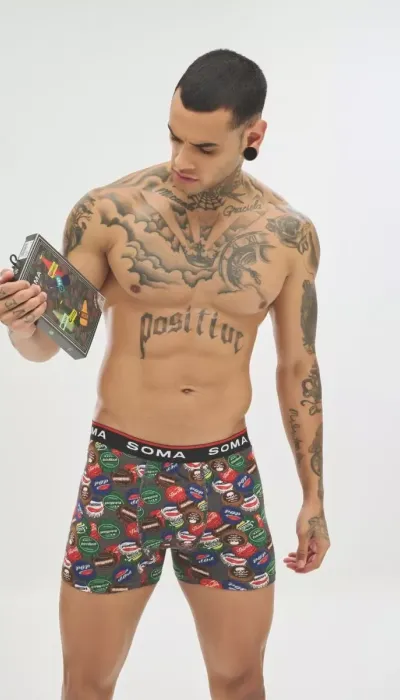 Soma Ανδρικό Boxer με σχέδια SOFT DRINKS Βαμβακερό Soma Ανδρικό Boxer με σχέδια SOFT DRINKS Βαμβακερό