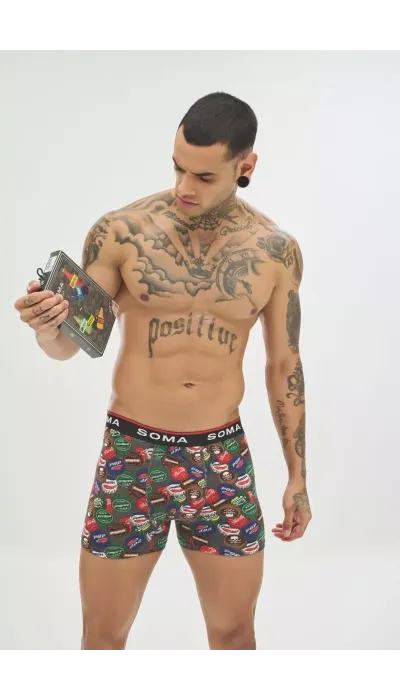 Soma Ανδρικό Boxer με σχέδια SOFT DRINKS Βαμβακερό