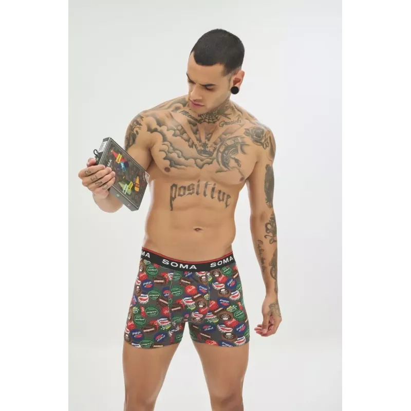Soma Ανδρικό Boxer με σχέδια SOFT DRINKS Βαμβακερό Soma Ανδρικό Boxer με σχέδια SOFT DRINKS Βαμβακερό