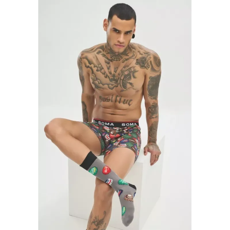 Soma Ανδρικό Boxer με σχέδια SOFT DRINKS Βαμβακερό Soma Ανδρικό Boxer με σχέδια SOFT DRINKS Βαμβακερό