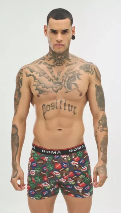 Soma Ανδρικό Boxer με σχέδια SOFT DRINKS Βαμβακερό