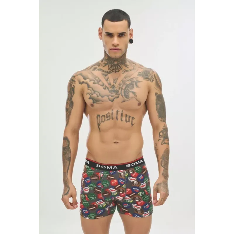 Soma Ανδρικό Boxer με σχέδια SOFT DRINKS Βαμβακερό Soma Ανδρικό Boxer με σχέδια SOFT DRINKS Βαμβακερό