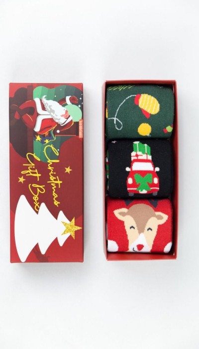 Soma Unisex Κάλτσες με σχέδια Christmas σετ 3 ζευγάρια