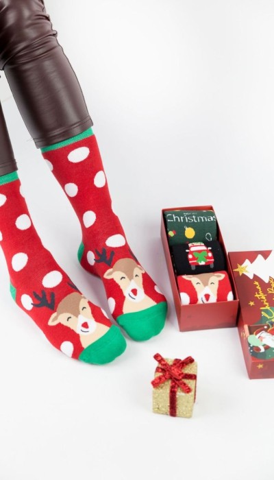 Soma Unisex Κάλτσες με σχέδια Christmas σετ 3 ζευγάρια