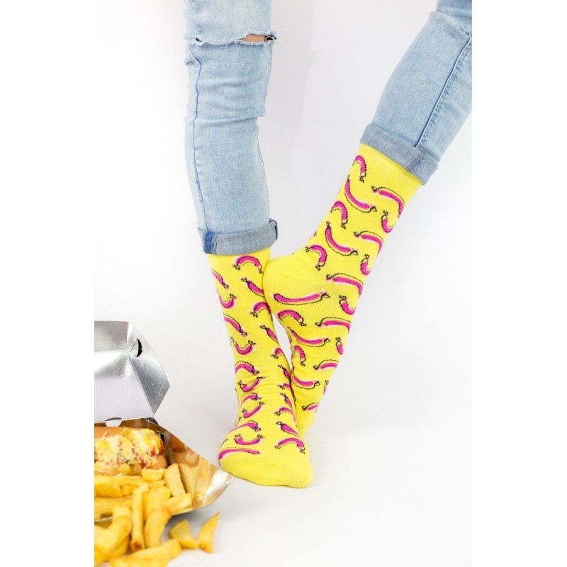 Crazy Socks Κάλτσες με σχέδια Hot dog Crazy Socks Κάλτσες με σχέδια Hot dog