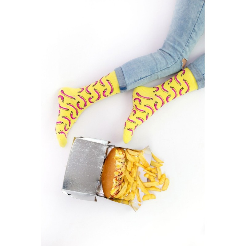 Crazy Socks Κάλτσες με σχέδια Hot dog Crazy Socks Κάλτσες με σχέδια Hot dog