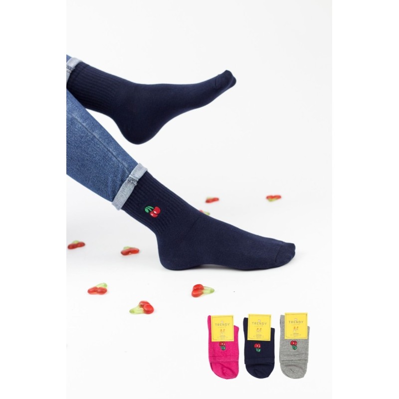 Trendy Γυναικείες Κάλτσες Cherries 3Ζεύγη Trendy Γυναικείες Κάλτσες Cherries 3Ζεύγη